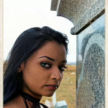 Cyn (with me) What a great time we had putting together our first shoot. A gorgous model on a windswept day.